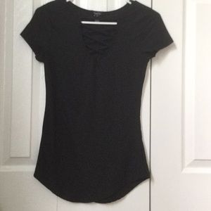 Girls black short sleeve shirt